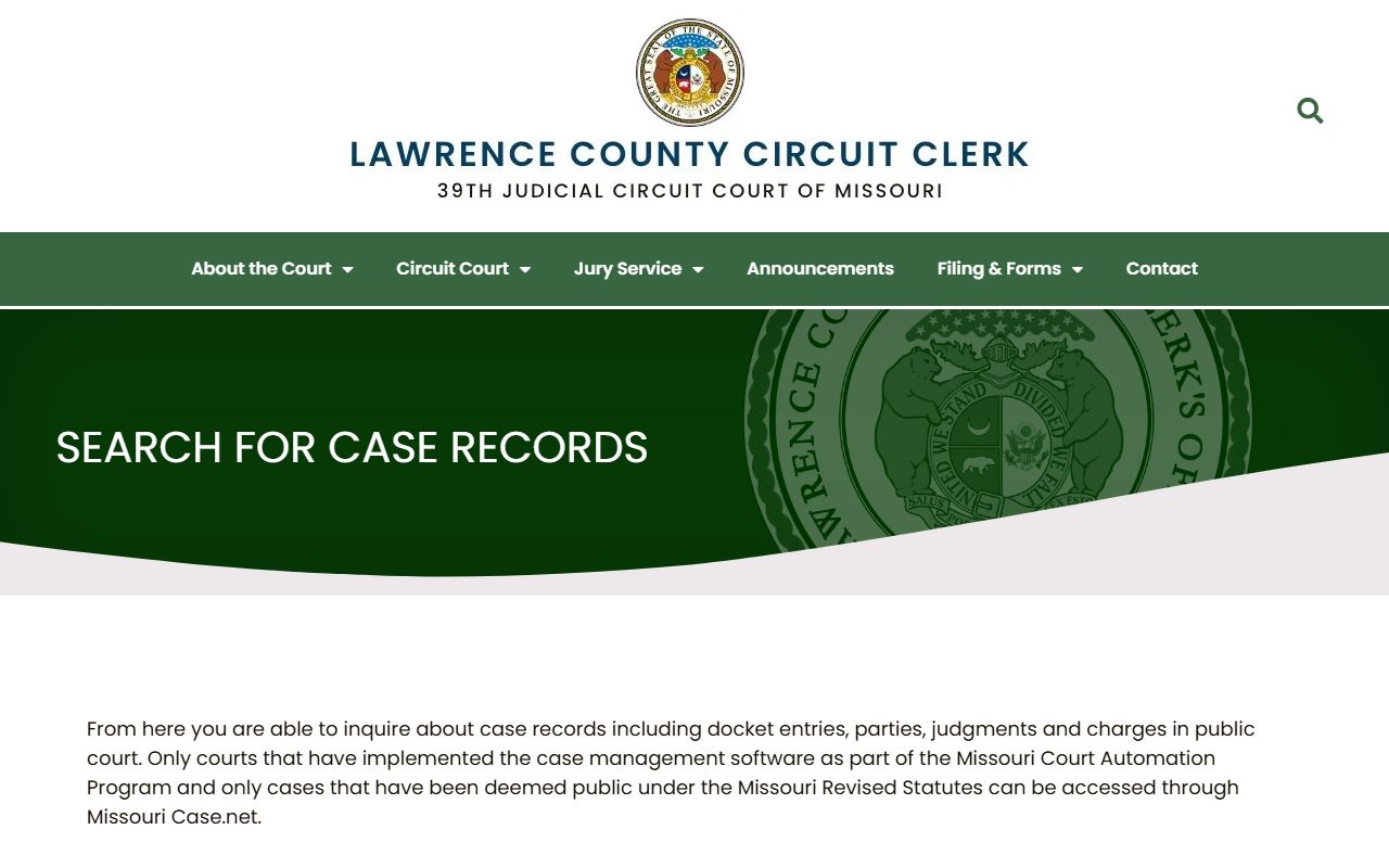 Lawrence County bankruptcy records court information